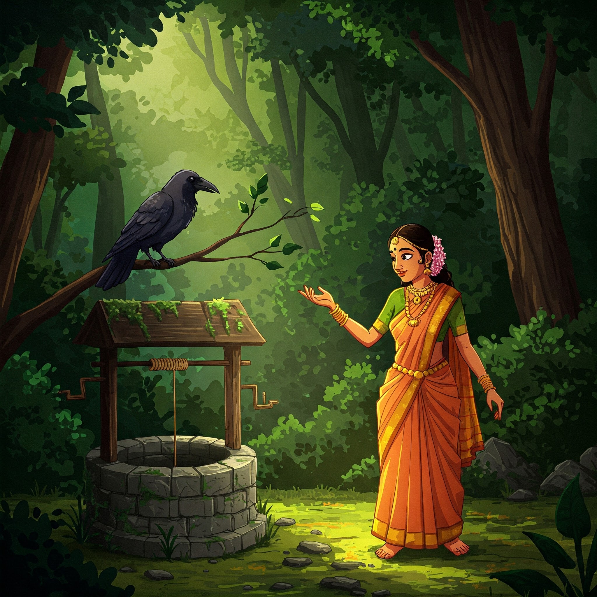 Chintu the Crow and the Three Wise Grains