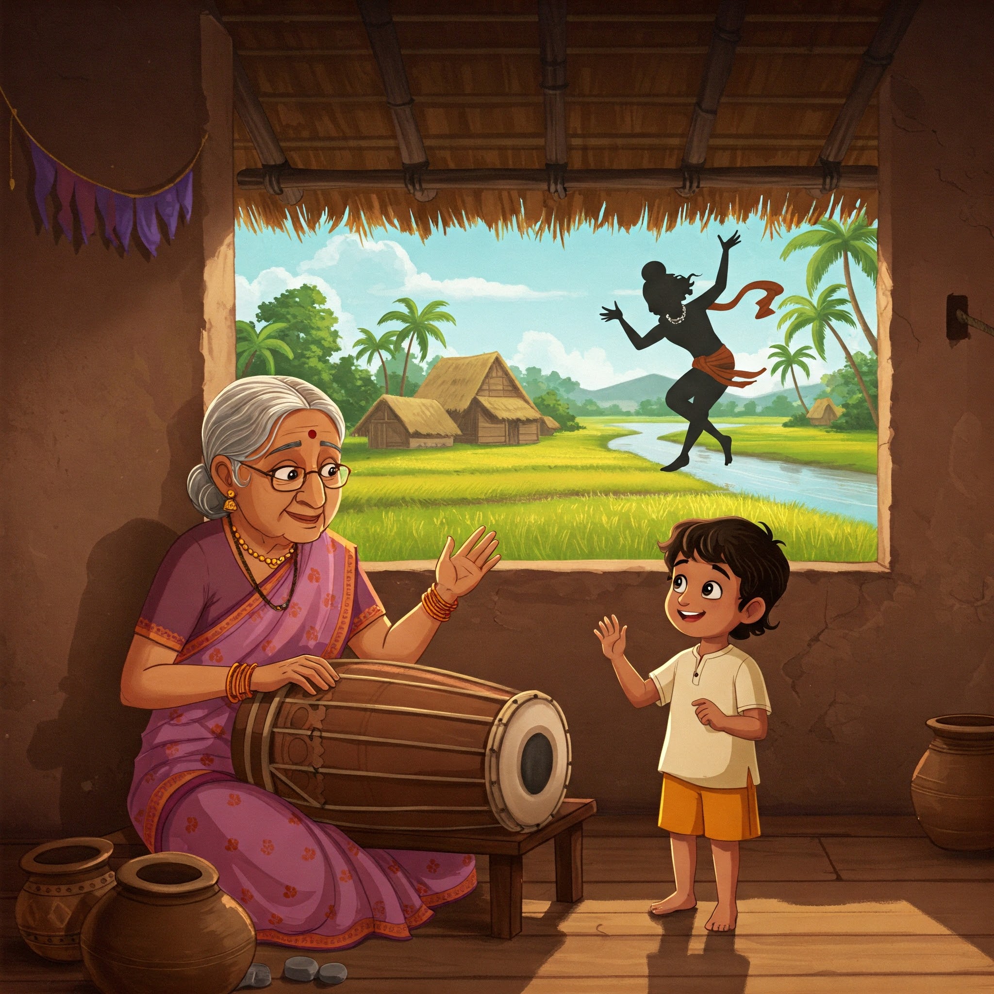 Grandma Anasuya and the Shadow in the Burrakatha