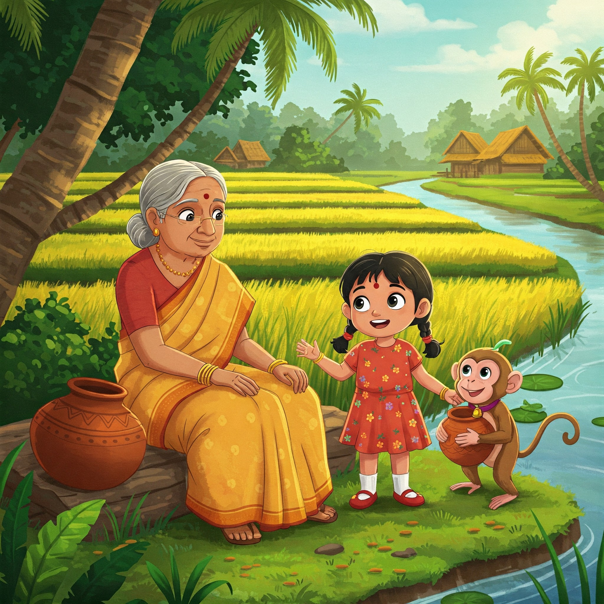 Grandmother Radha and the Monkey’s Secret
