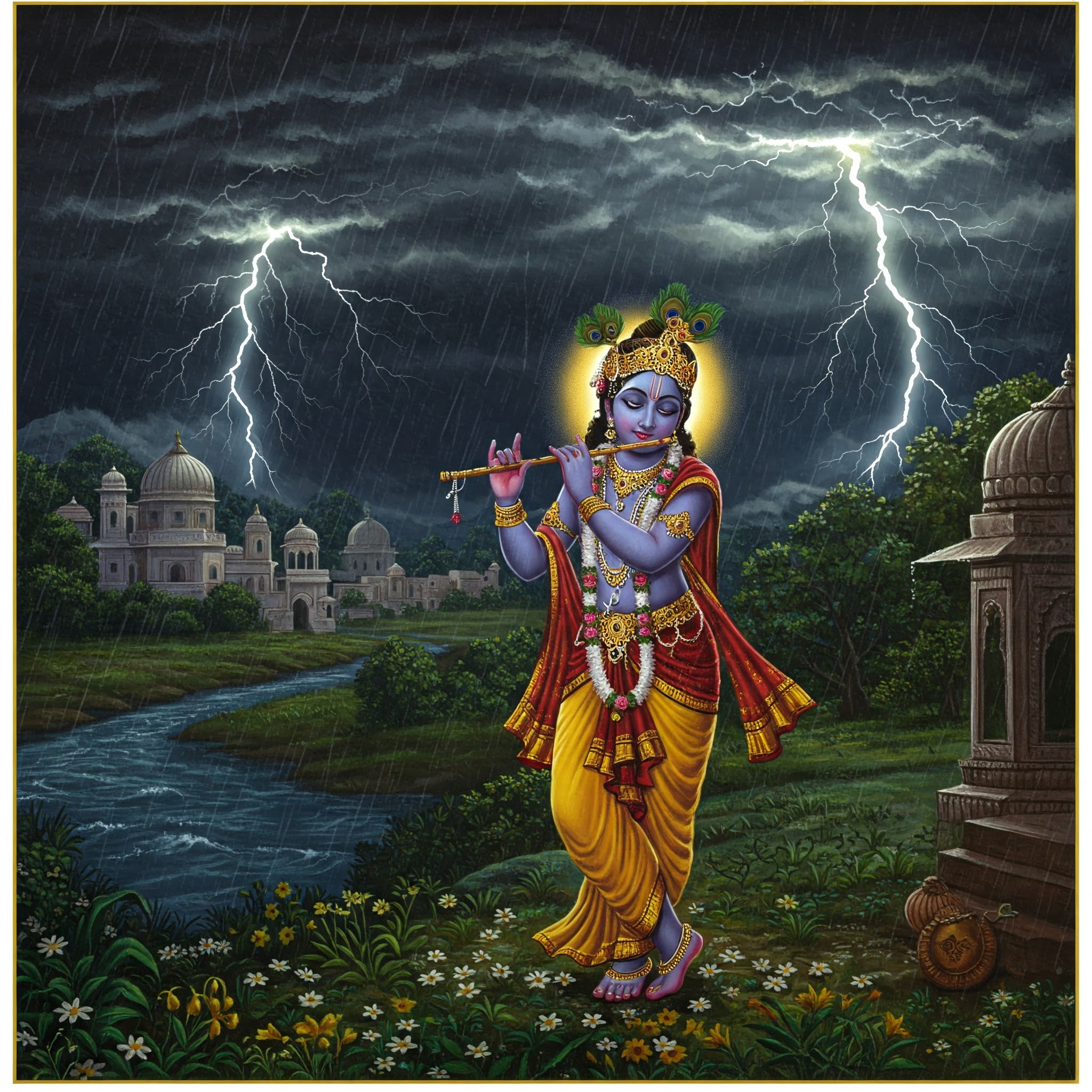 How Krishna’s Flute Calmed the Storm