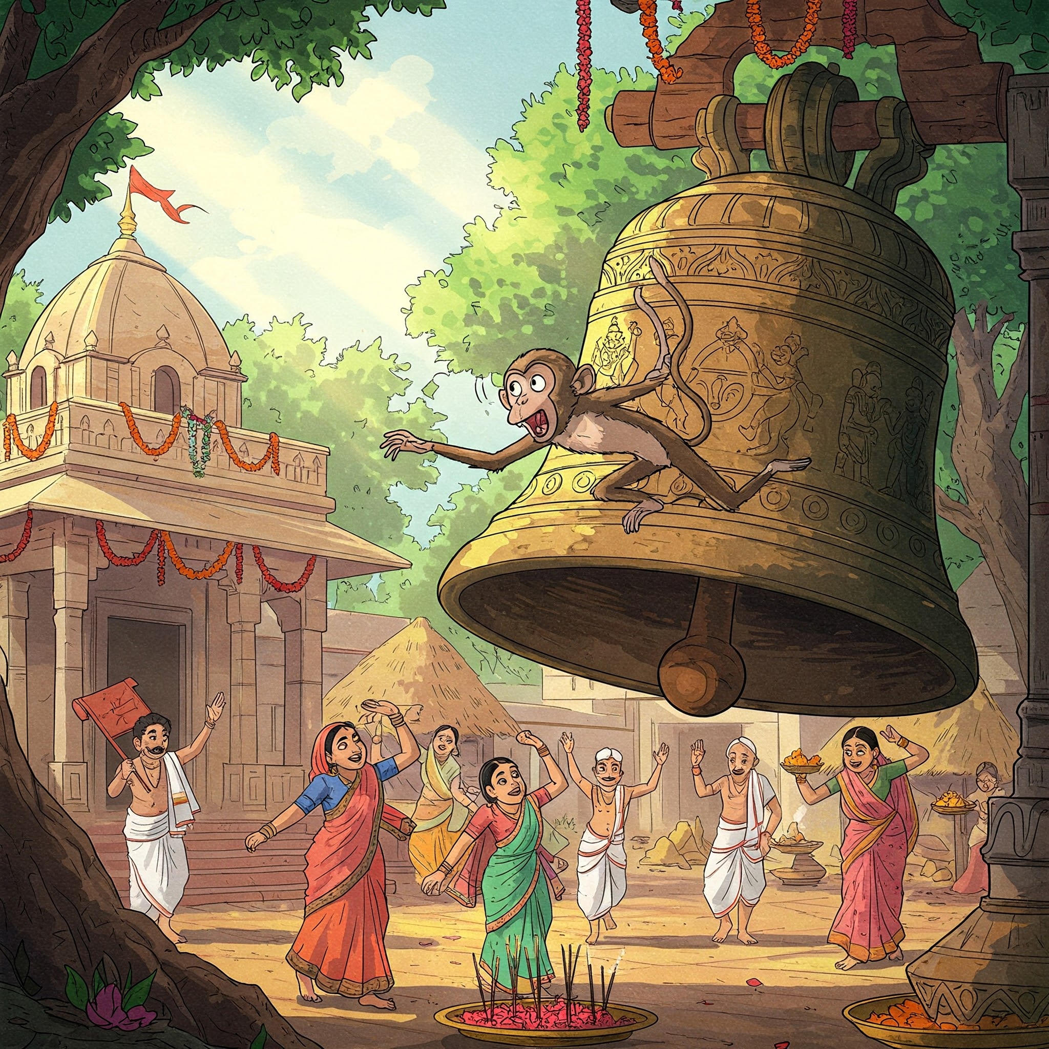 The Bell and the Mischievous Monkey