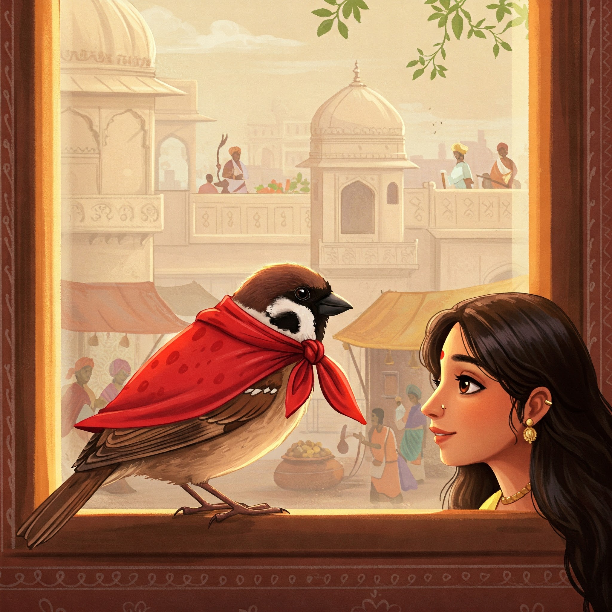 The Sparrow Who Wore Grandma’s Scarf