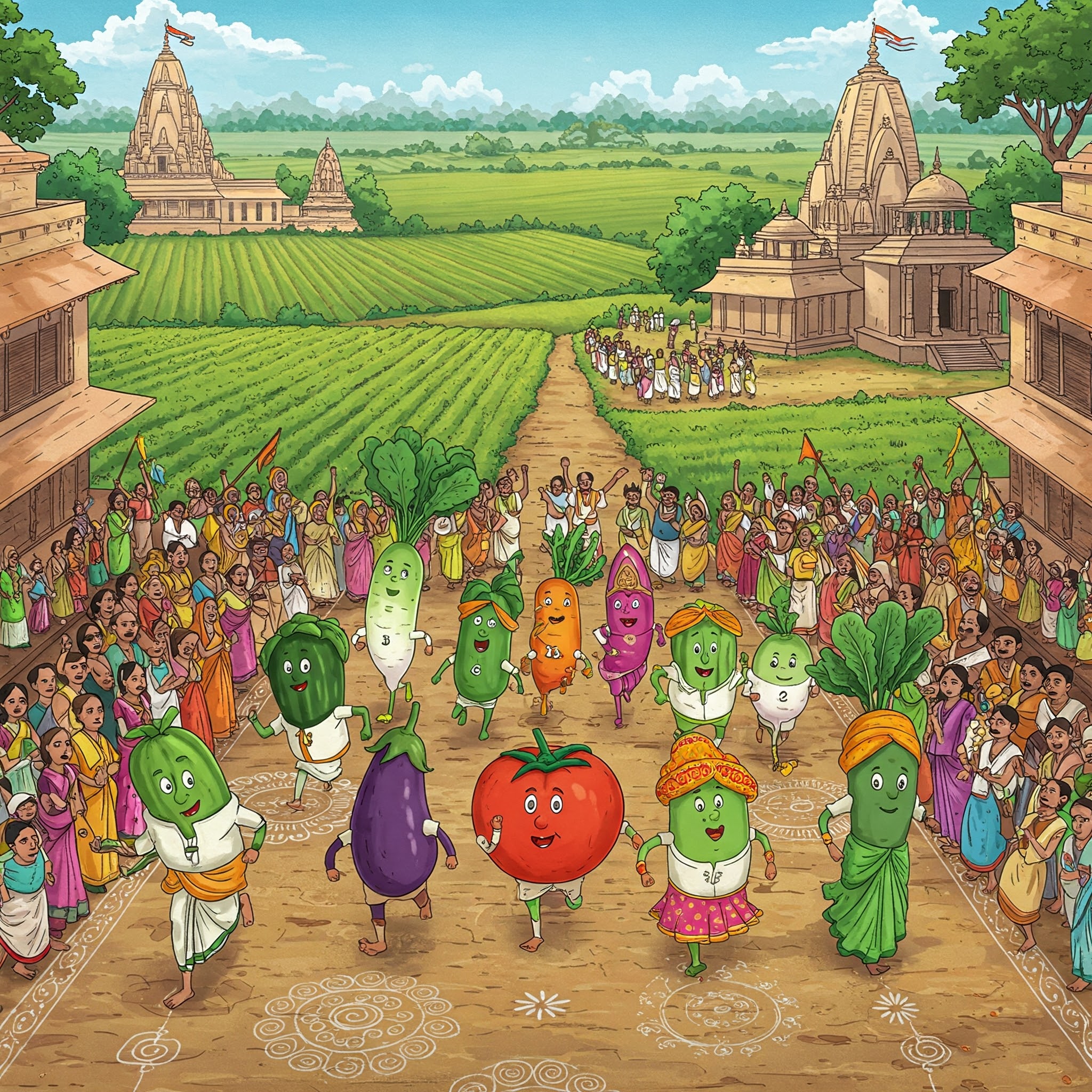 When the Vegetables Decided to Have a Race